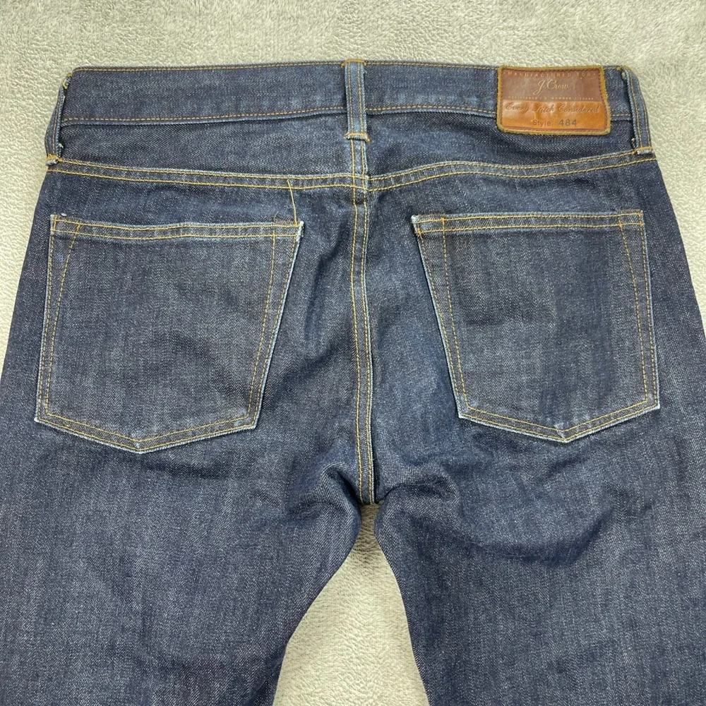 J. Crew Jeans Men 30x32 Blue 484 Slim Fit Japanese Kaihara Selvedge Denim